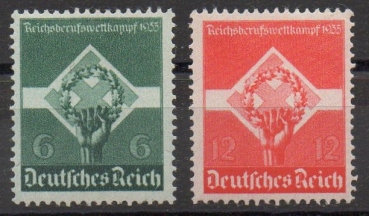 Michel Nr. 571x - 572x, Reichsberufswettkampf postfrisch.